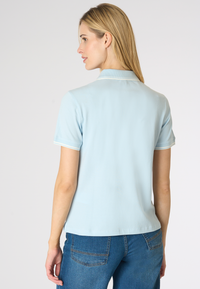 Polo shirt a maniche corte in cotone con profili a contrasto