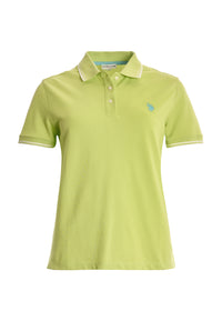 Polo shirt a maniche corte in cotone con profili a contrasto