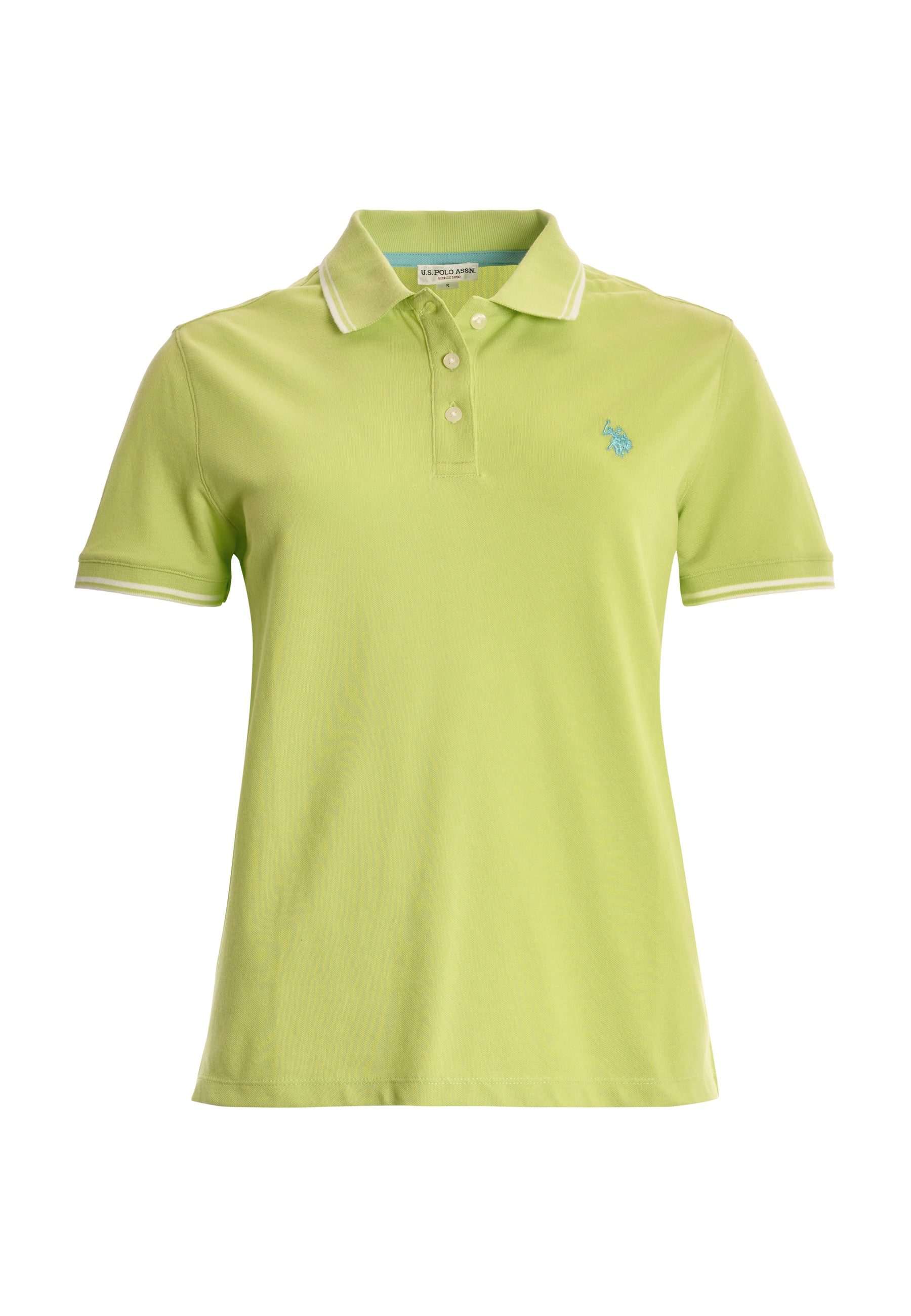Polo shirt a maniche corte in cotone con profili a contrasto