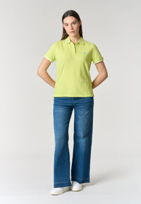 Polo shirt a maniche corte in cotone con profili a contrasto