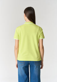 Polo shirt a maniche corte in cotone con profili a contrasto
