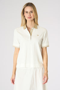 Polo da donna con dettagli a contrasto