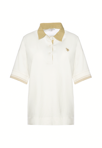 Polo shirt da donna con dettagli a contrasto