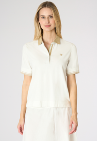 Polo shirt da donna con dettagli a contrasto