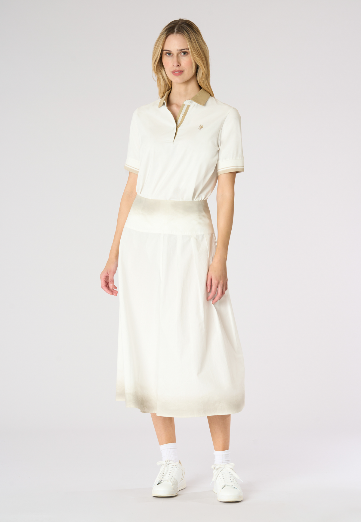 Polo shirt da donna con dettagli a contrasto