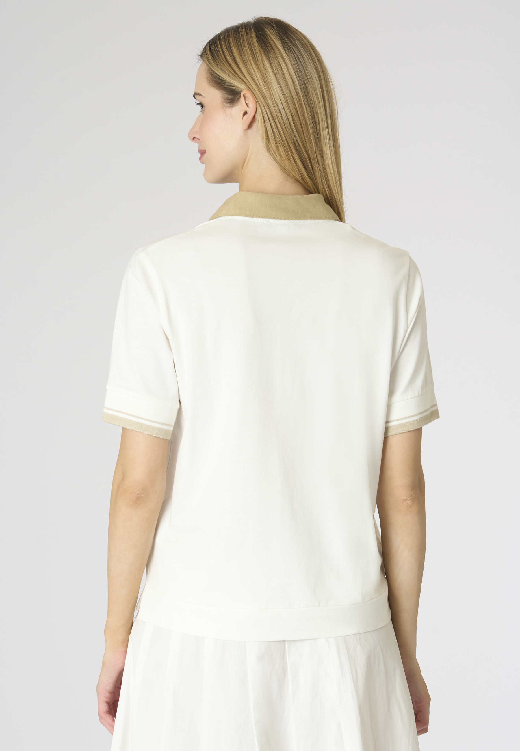 Polo shirt da donna con dettagli a contrasto