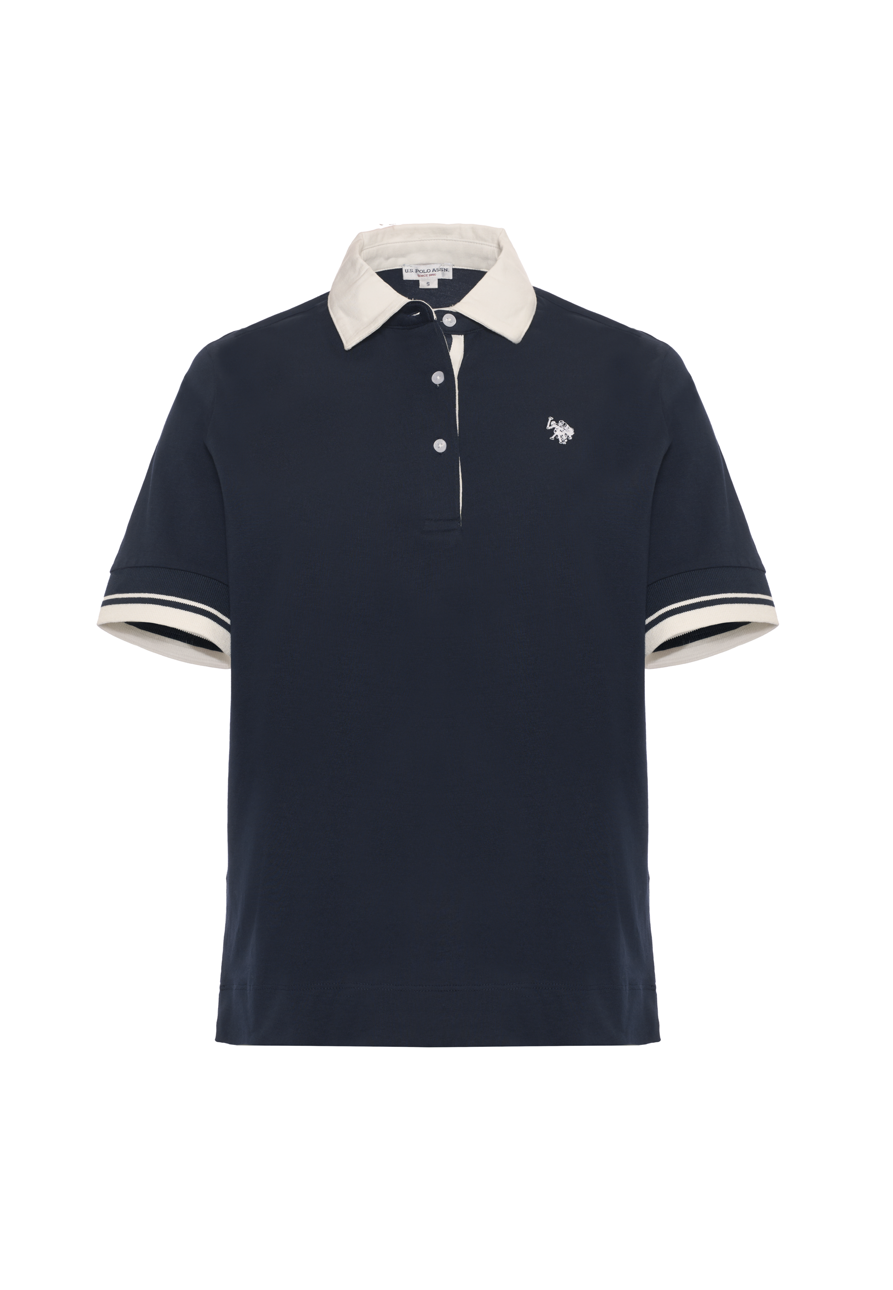 Polo shirt da donna con dettagli a contrasto