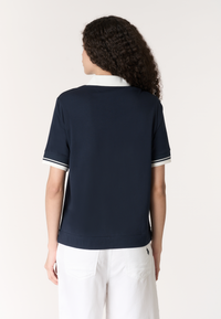 Polo shirt da donna con dettagli a contrasto