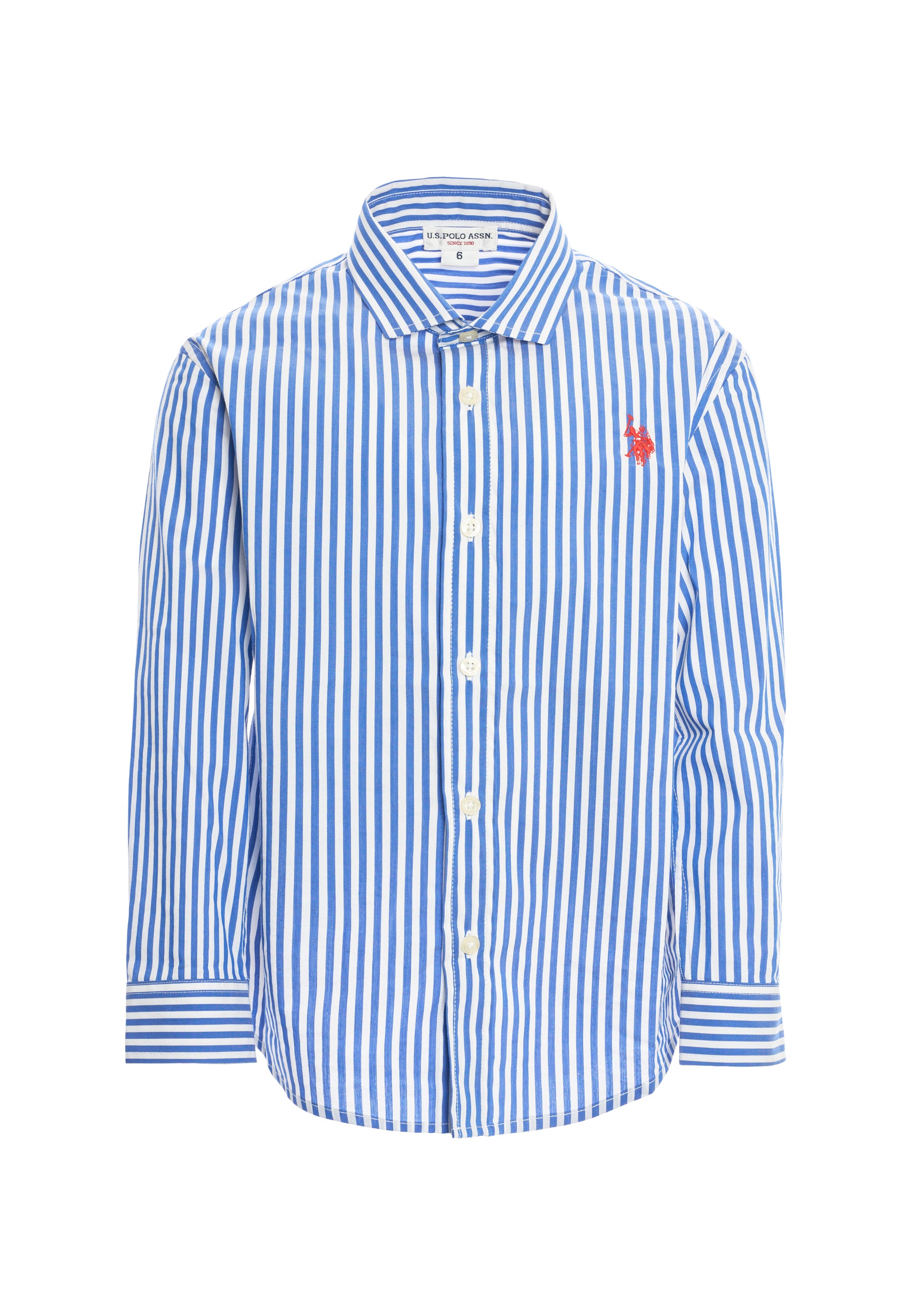Camicia da bambino in cotone popeline a righe