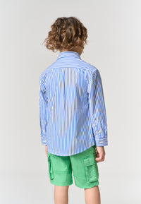 Camicia da bambino in cotone popeline a righe