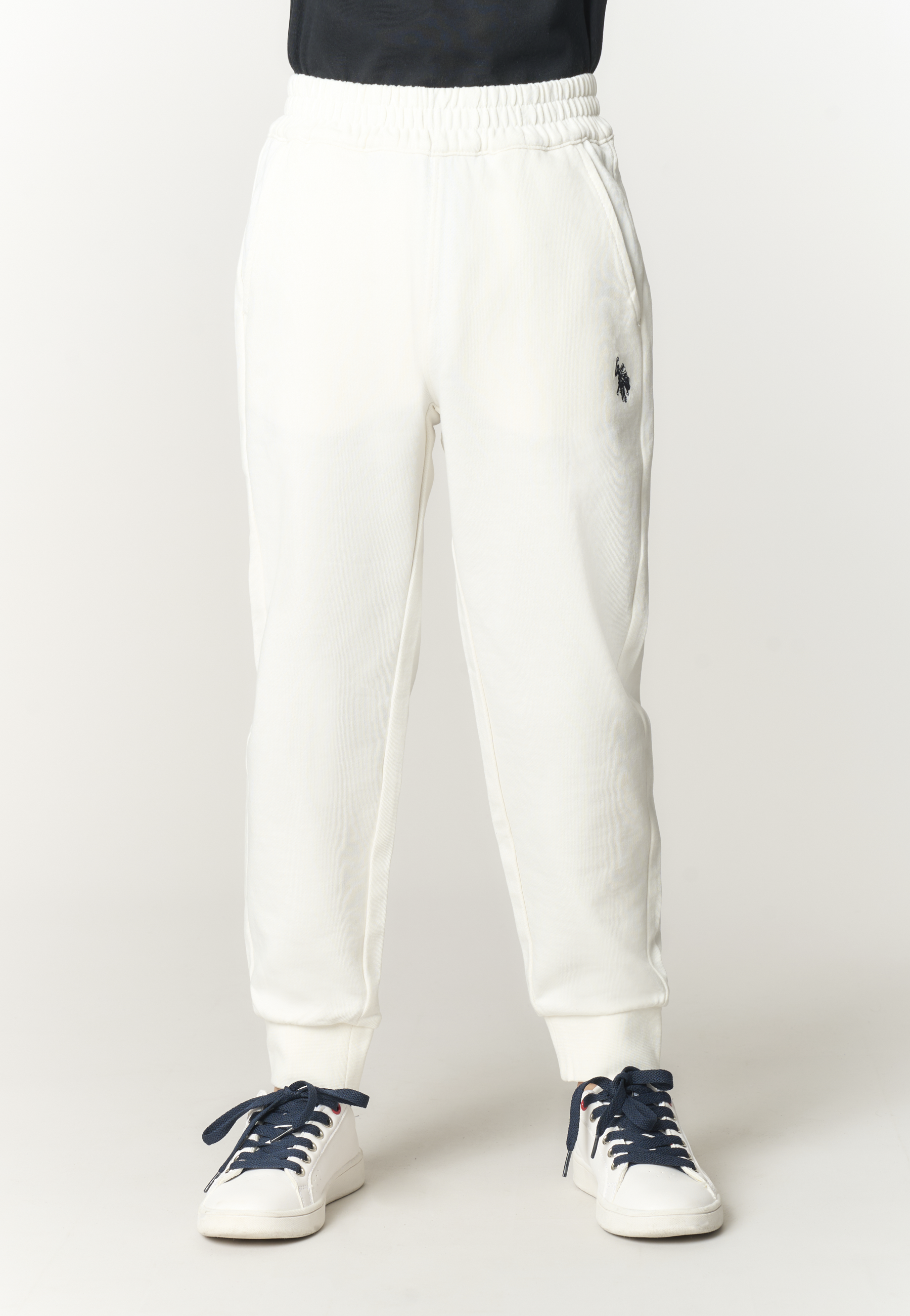 Pantalone lungo di felpa da bambino con fondo a polsino