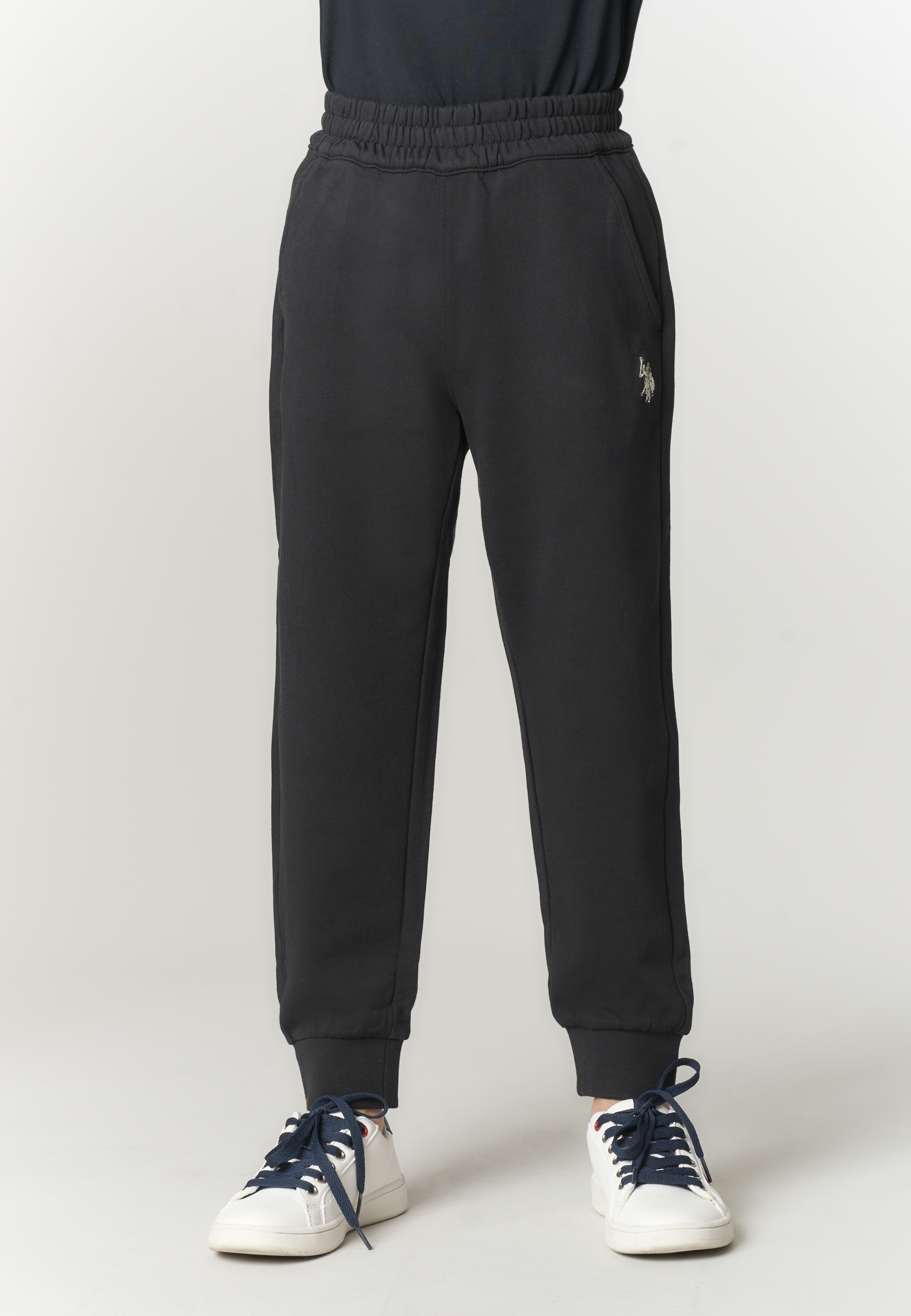 Pantalone lungo di felpa da bambino con fondo a polsino