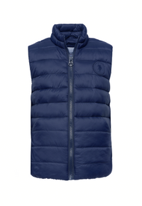 Gilet imbottito da bambino con zip frontale e collo alto