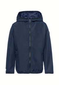 Giacca reversibile da bambino in tessuto ripstop riciclato con cappuccio