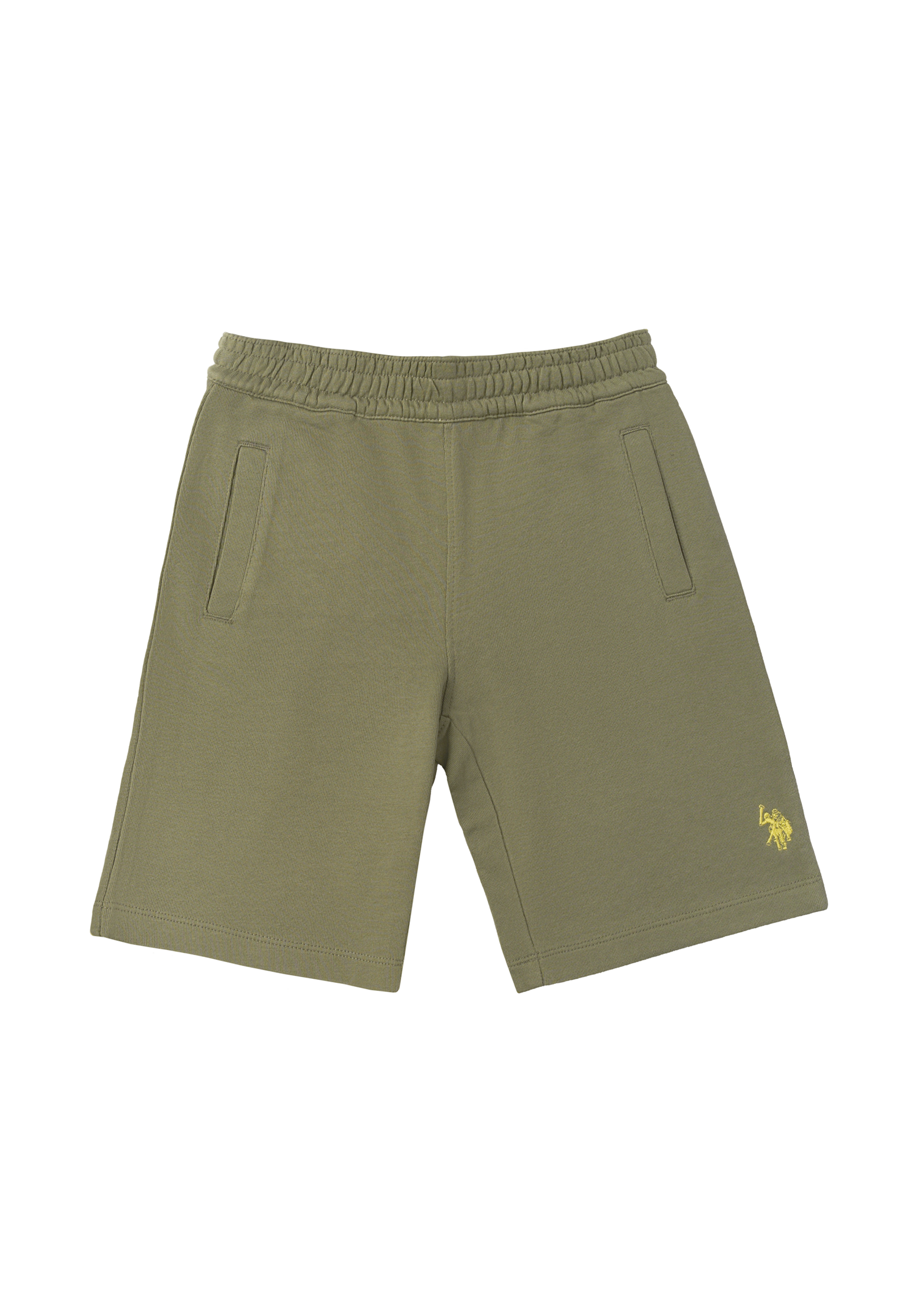Pantalone corto sportivo da bambino con vita elasticizzata e tasche laterali