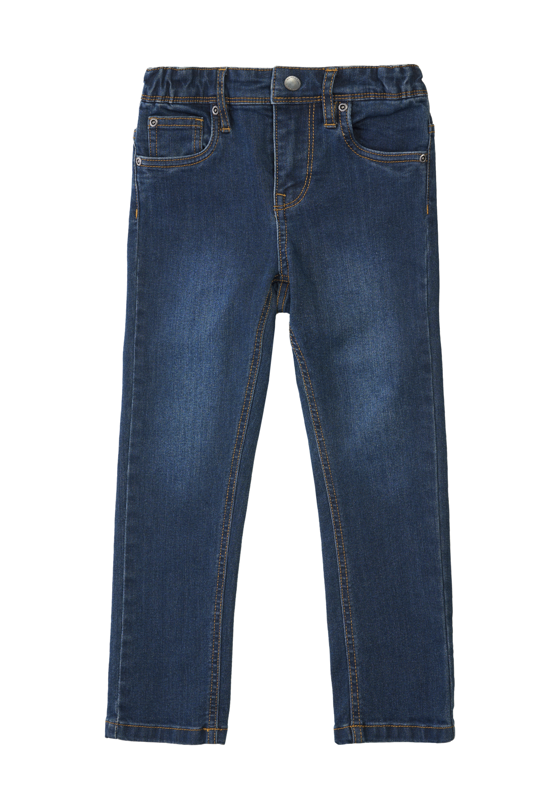 Pantalone denim slim fit da bambino con vita elasticizzata