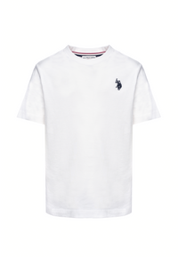T-shirt in cotone da bambino con logo ricamato