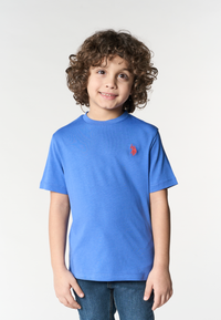 T-shirt in cotone da bambino con logo ricamato