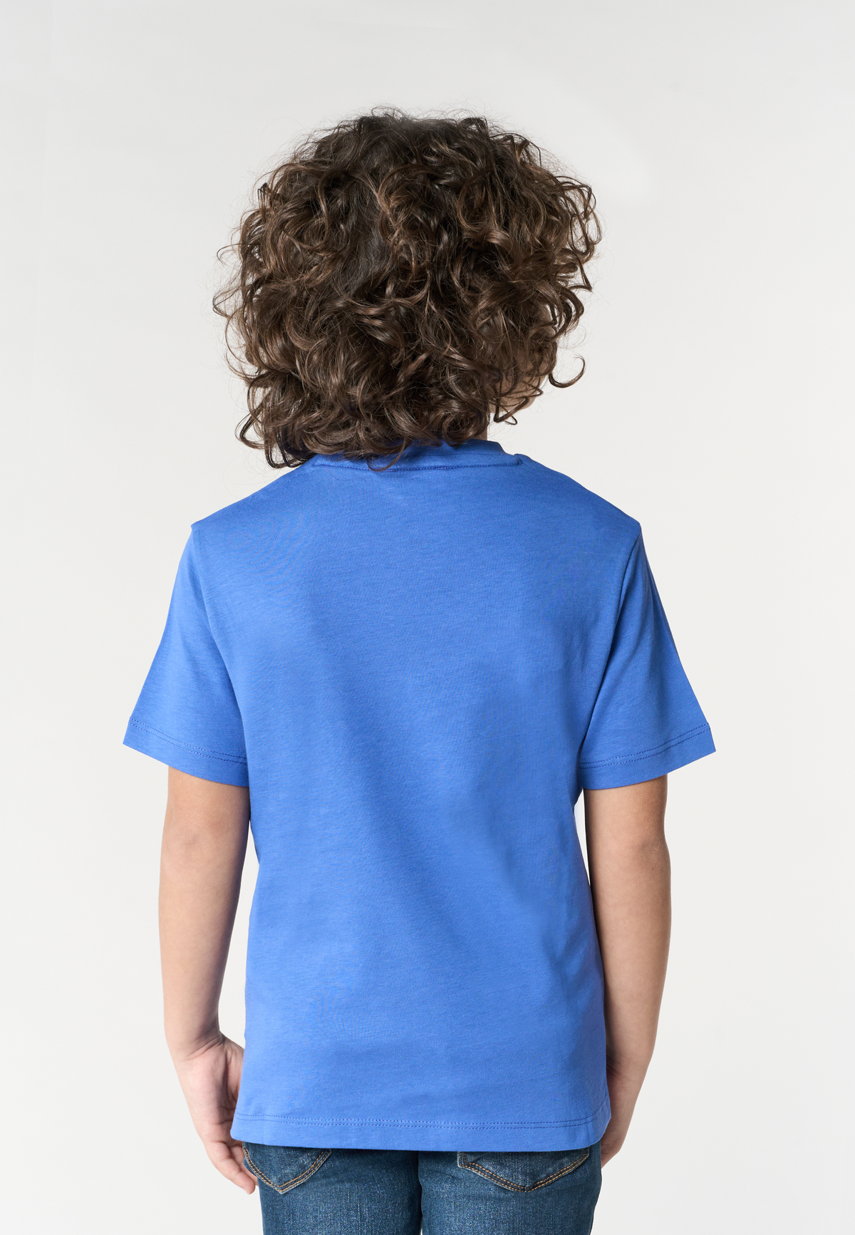 T-shirt in cotone da bambino con logo ricamato