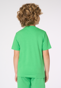 T-shirt in cotone da bambino con logo ricamato