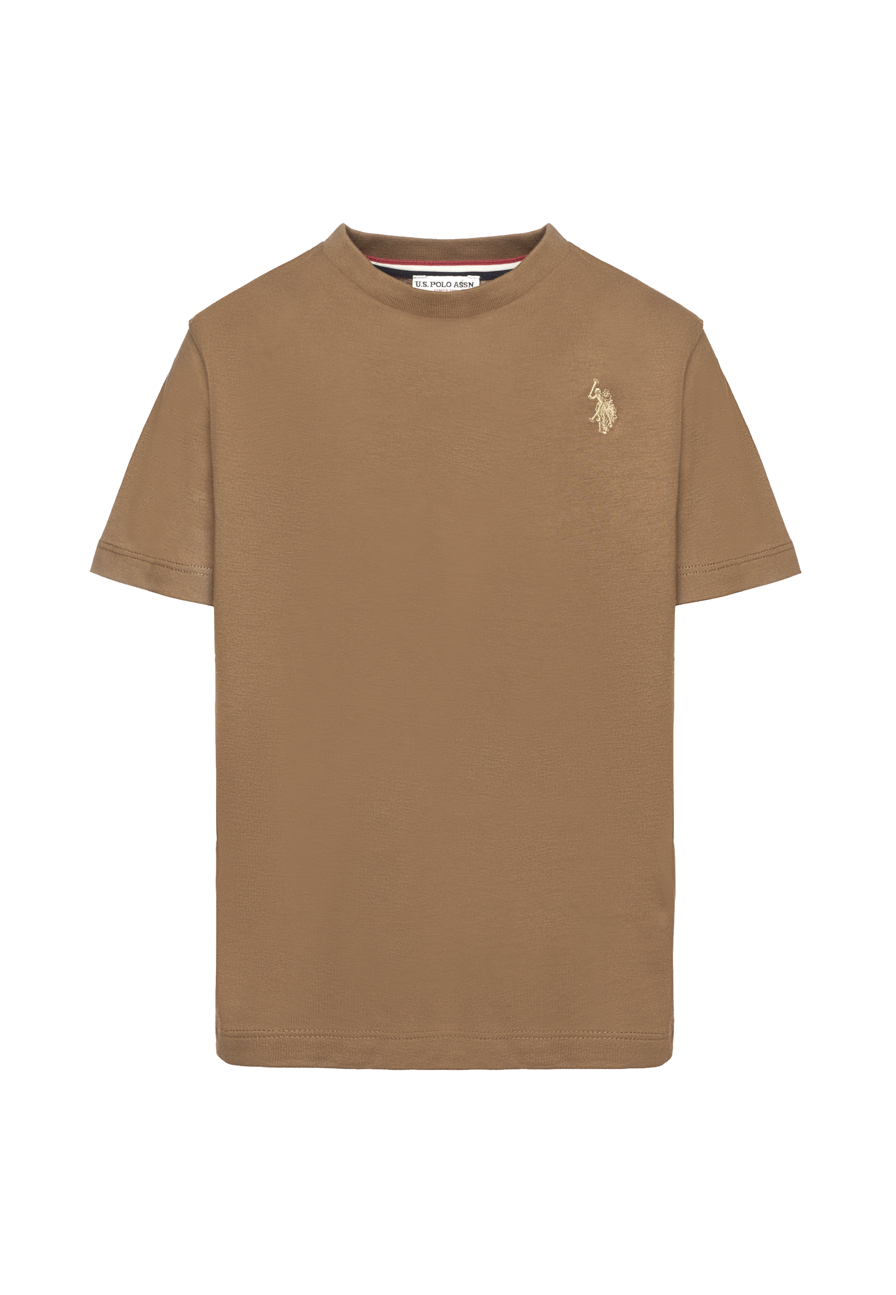T-shirt in cotone da bambino con logo ricamato