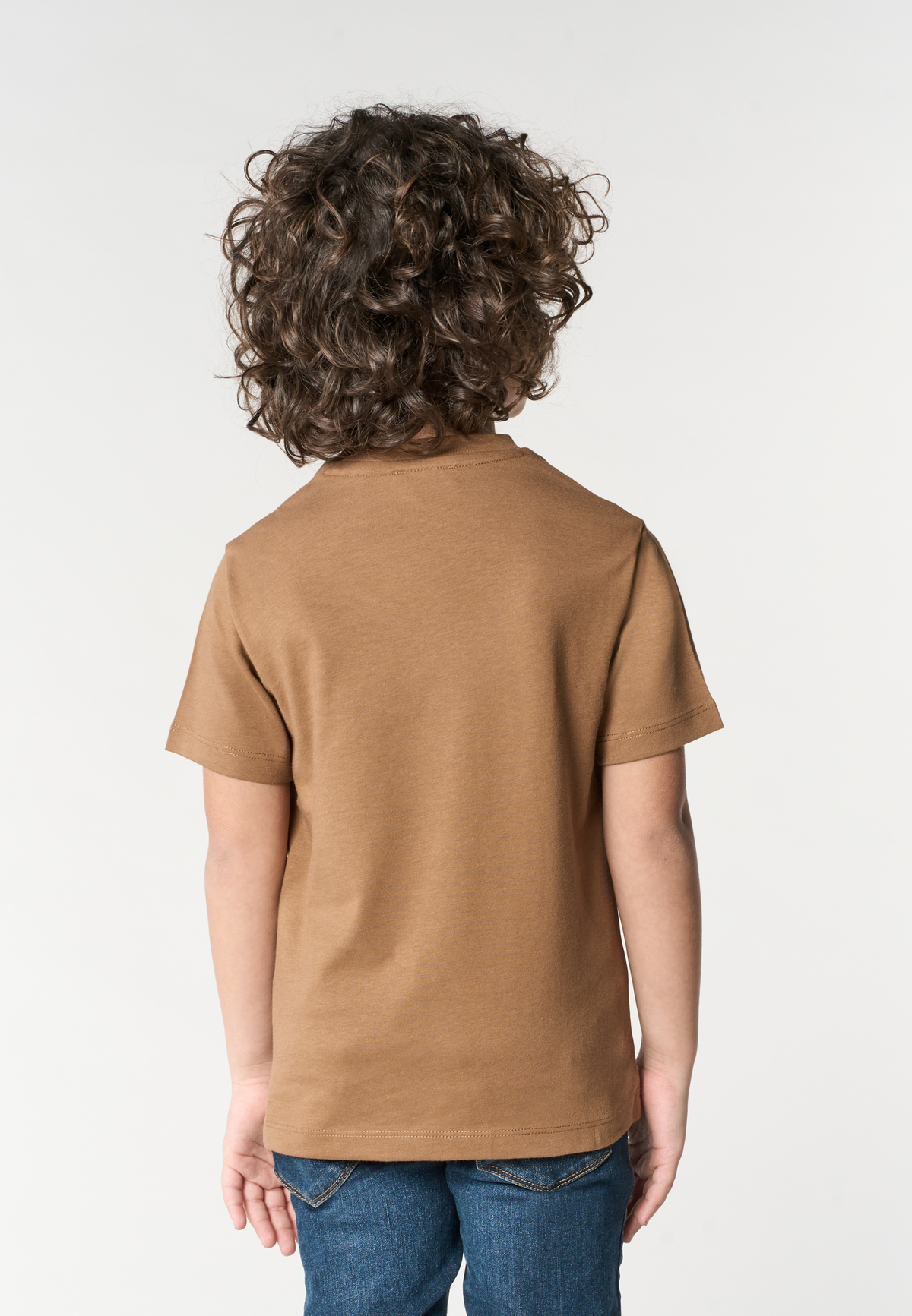 T-shirt in cotone da bambino con logo ricamato