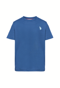 T-shirt in cotone da bambino con logo ricamato