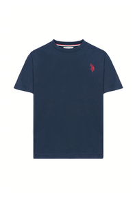 T-shirt in cotone da bambino con logo ricamato