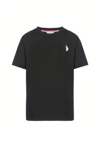 T-shirt in cotone da bambino con logo ricamato