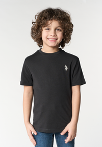 T-shirt in cotone da bambino con logo ricamato