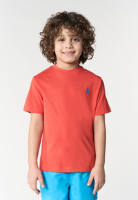 T-shirt in cotone da bambino con logo ricamato
