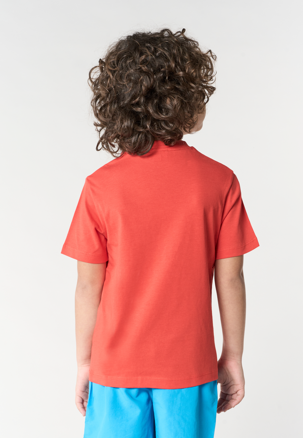 T-shirt in cotone da bambino con logo ricamato