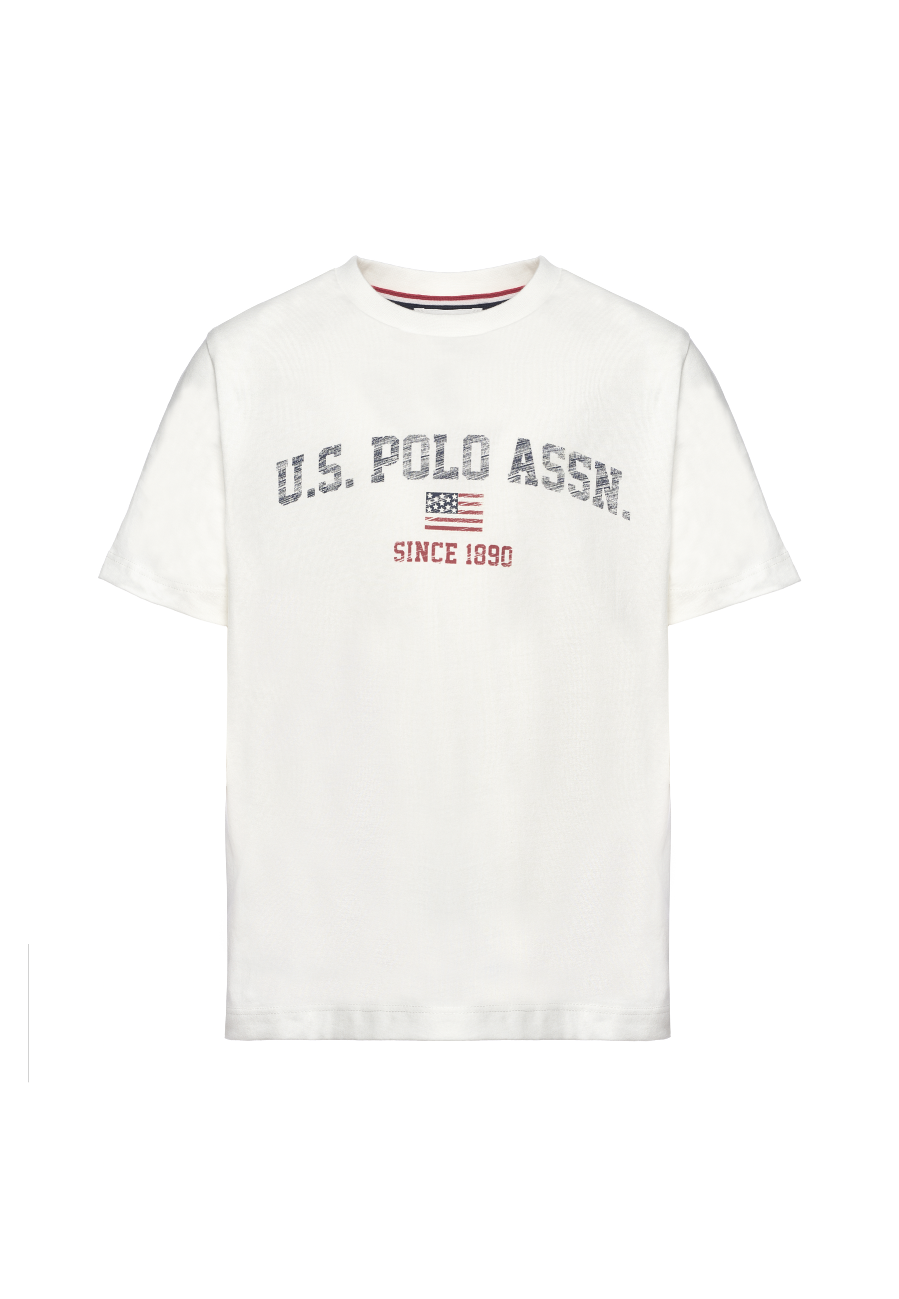 T-shirt da bambino in cotone con stampa frontale U.S. Polo Assn.