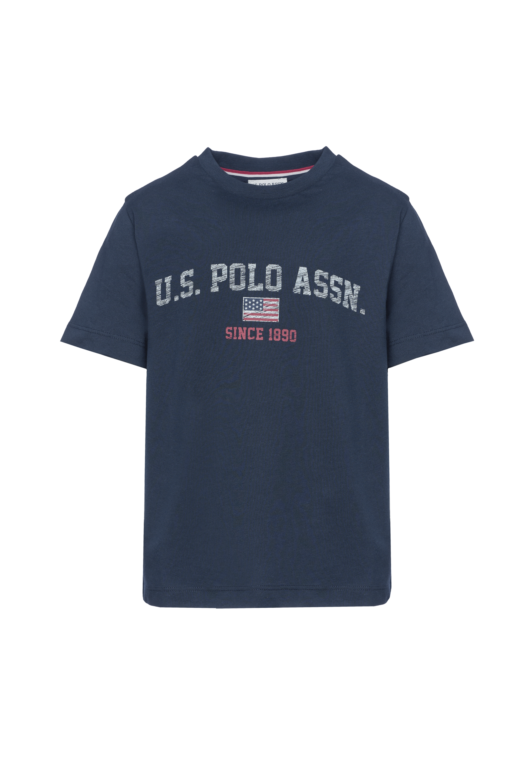T-shirt da bambino in cotone con stampa frontale U.S. Polo Assn.