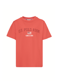 T-shirt da bambino in cotone con stampa frontale U.S. Polo Assn.