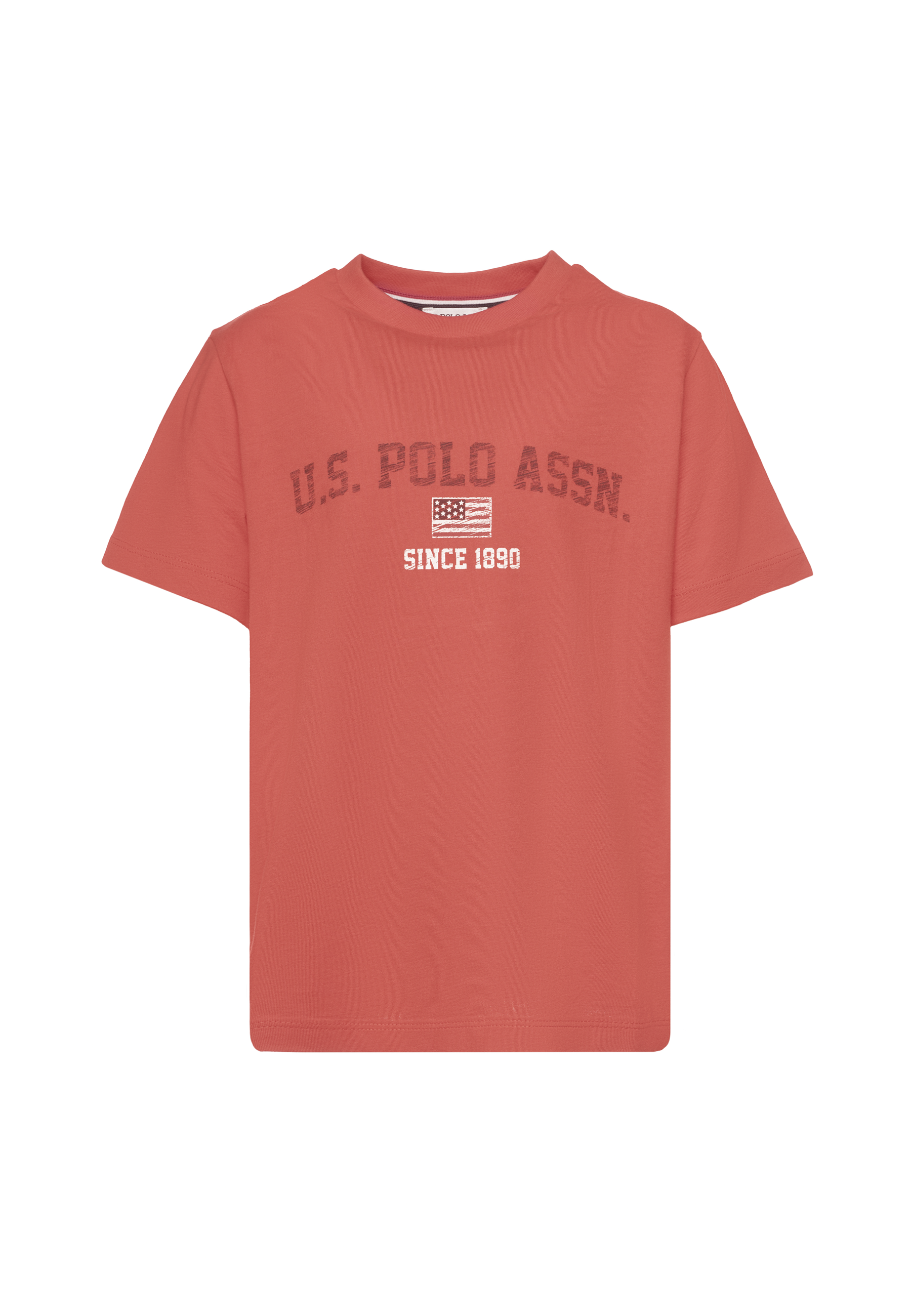 T-shirt da bambino in cotone con stampa frontale U.S. Polo Assn.