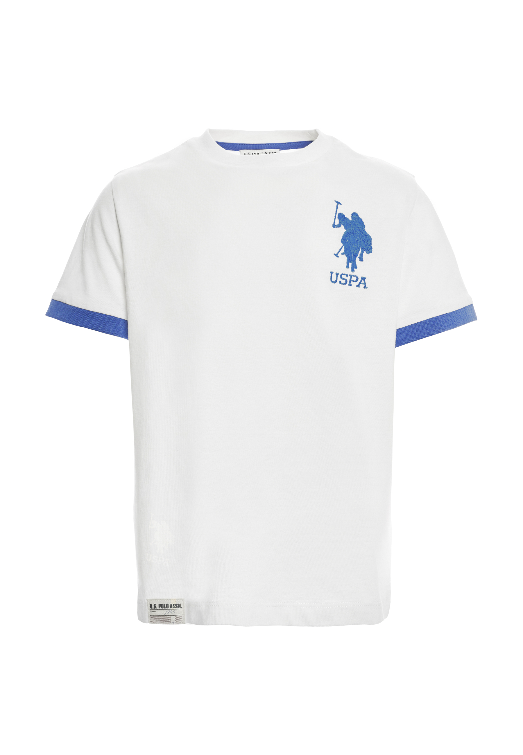 T-shirt da bambino con dettagli sulle maniche e logo ricamato