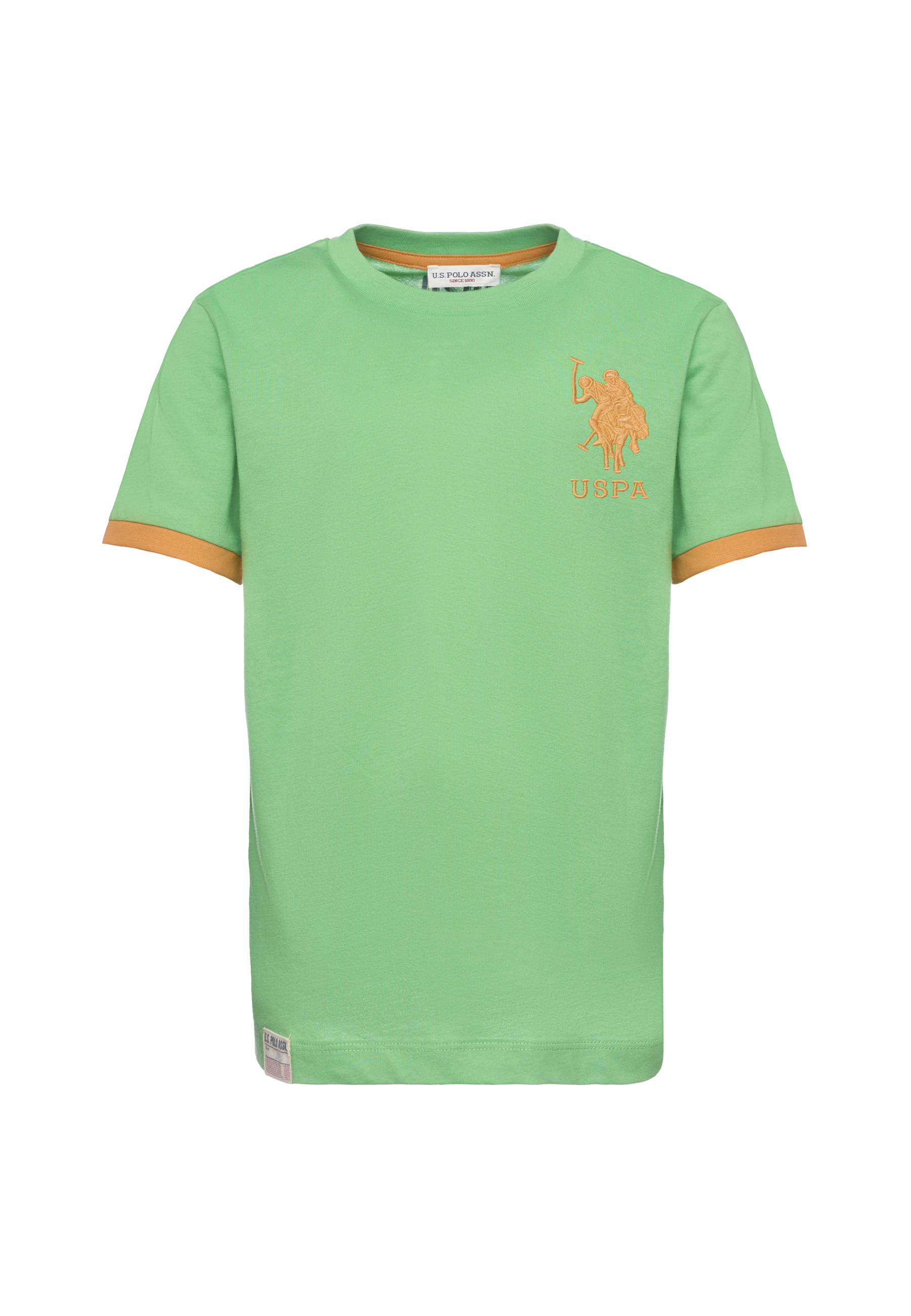 T-shirt da bambino con dettagli sulle maniche e logo ricamato