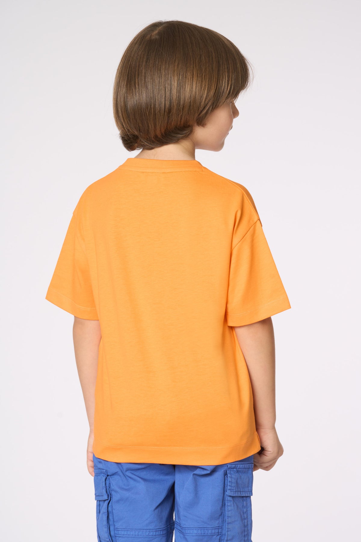 T-shirt a maniche corte da bambino con stampa logo frontale