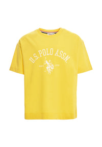 T-shirt a maniche corte da bambino con stampa logo frontale