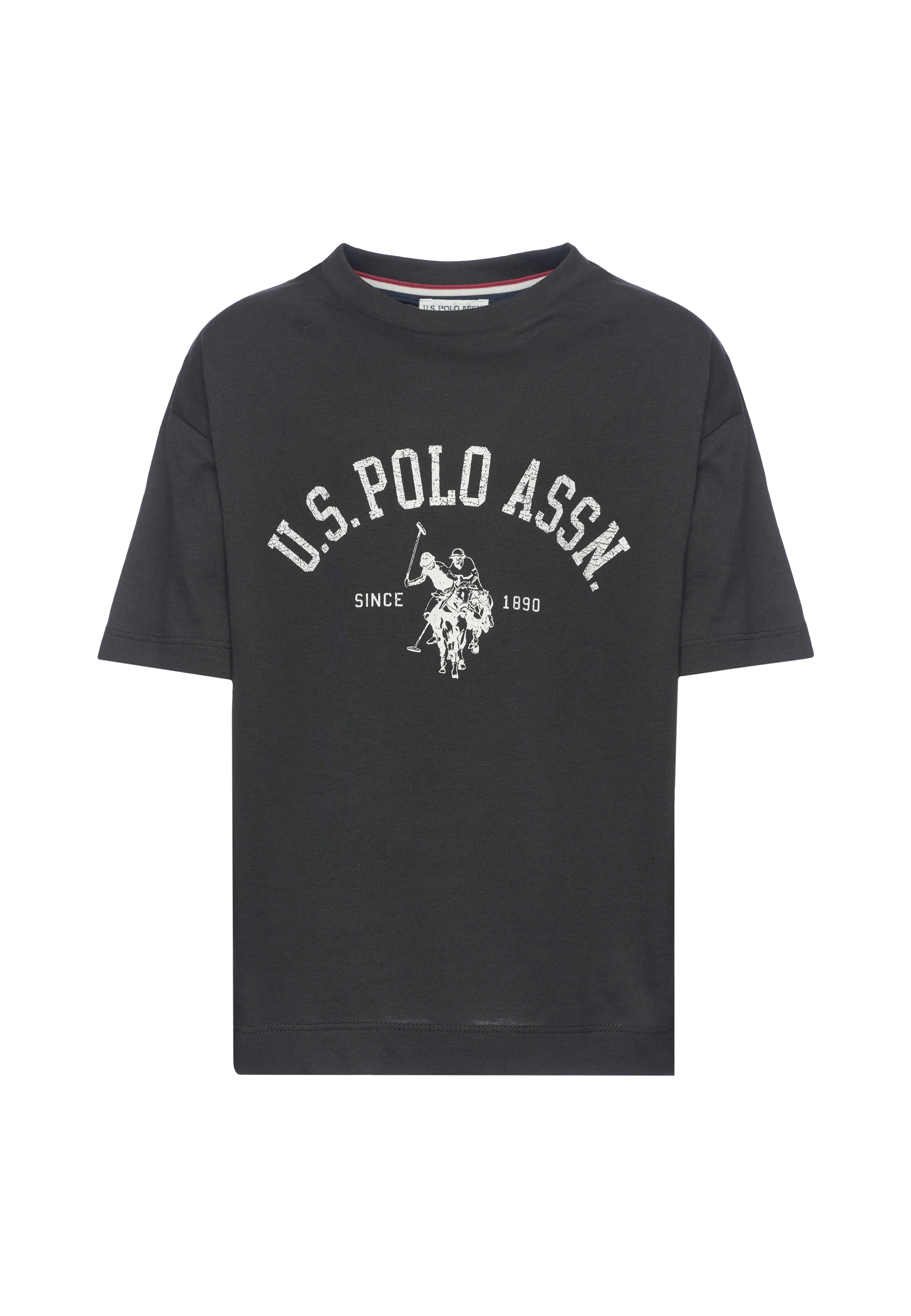 T-shirt a maniche corte da bambino con stampa logo frontale