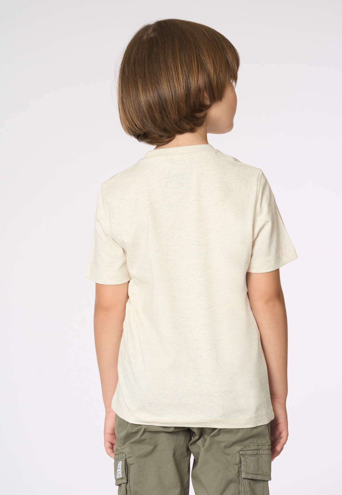 T-shirt girocollo da bambino con stampa grafica frontale