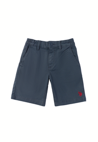 Pantalone corto chino in cotone da bambino con vita elasticizzata