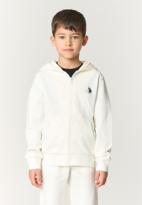 Felpa da bambino con chiusura full zip e cappuccio