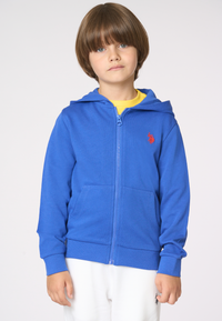 Felpa da bambino con chiusura full zip e cappuccio