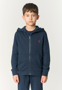 Felpa da bambino con chiusura full zip e cappuccio