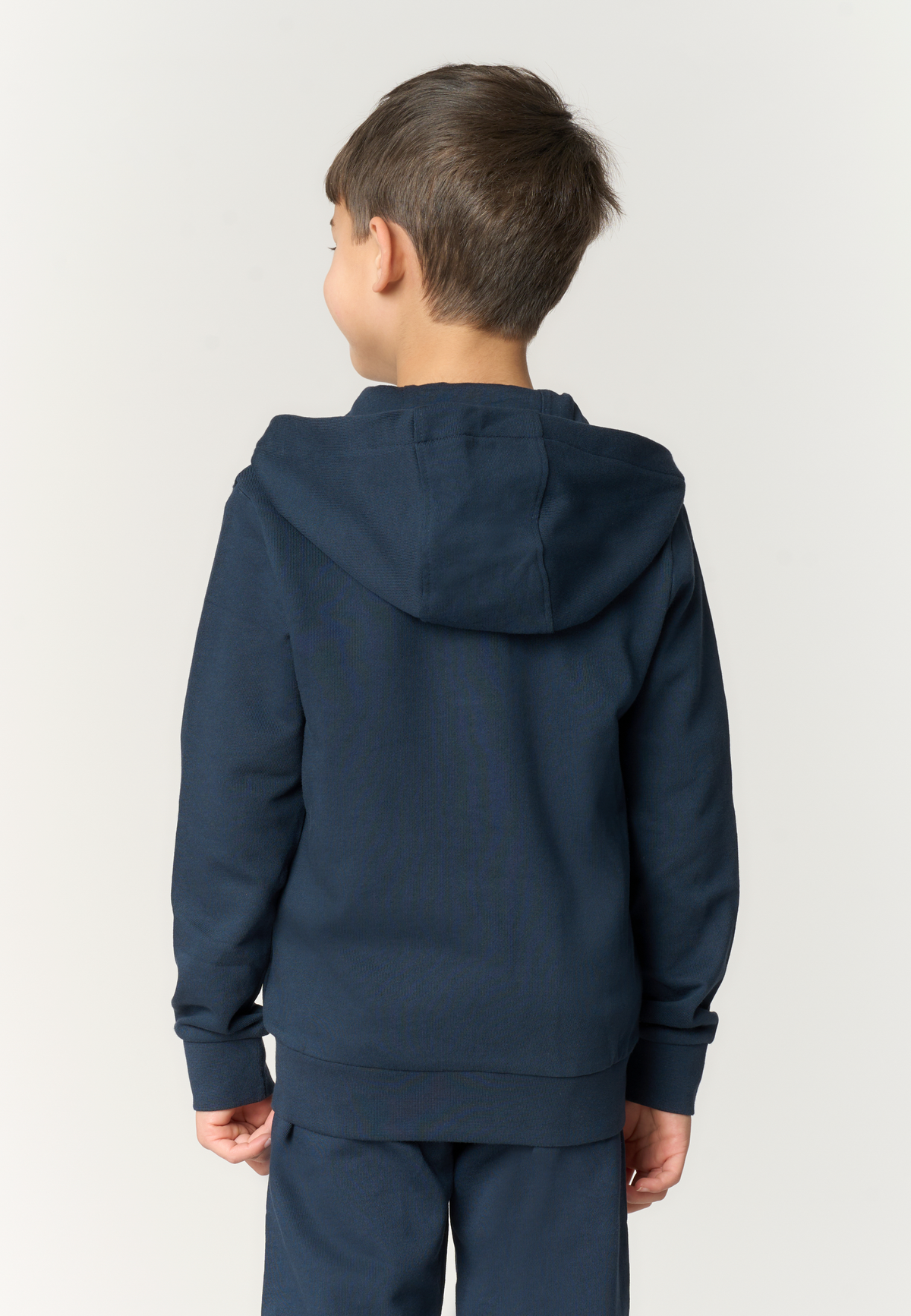 Felpa da bambino con chiusura full zip e cappuccio