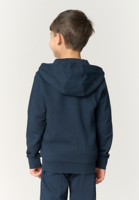 Felpa da bambino con chiusura full zip e cappuccio