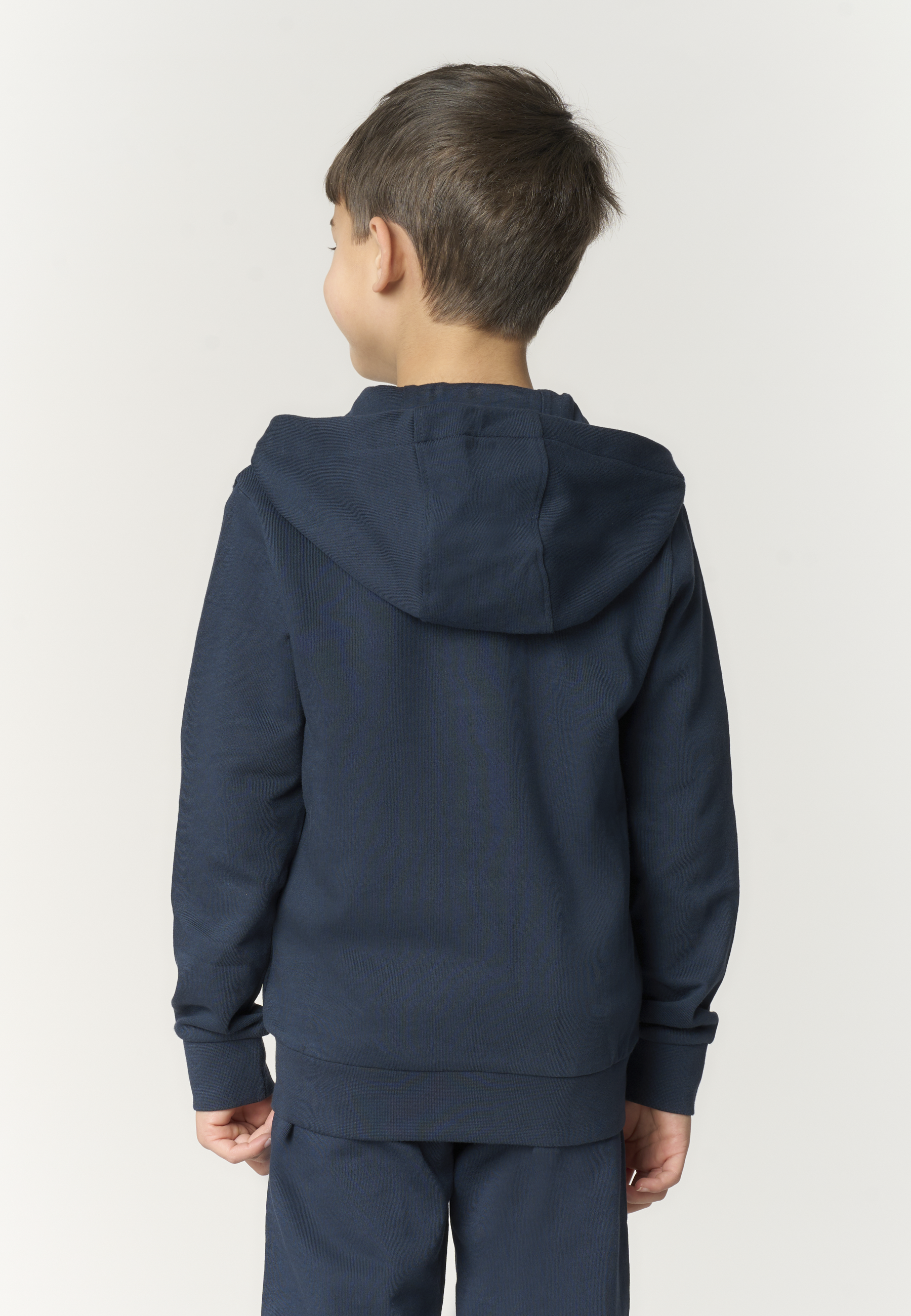 Felpa da bambino con chiusura full zip e cappuccio