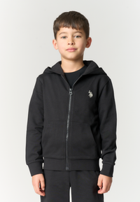 Felpa da bambino con chiusura full zip e cappuccio